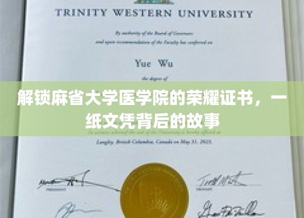 揭开麻省大学医学院荣耀证书背后的故事