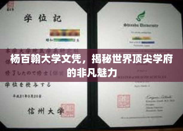 杨百翰大学文凭，揭秘世界顶尖学府的非凡魅力