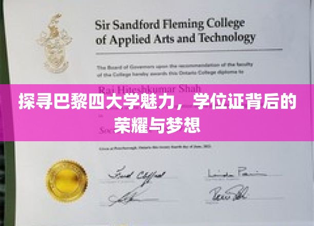 探寻巴黎四大学魅力，学位证背后的荣耀与梦想