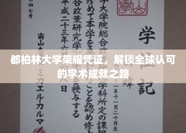 都柏林大学荣耀通行证，开启国际学术殿堂的非凡之旅