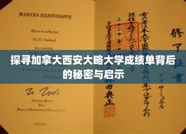 解码加拿大西安大略大学成绩单，揭秘学术成长的奥秘与启示