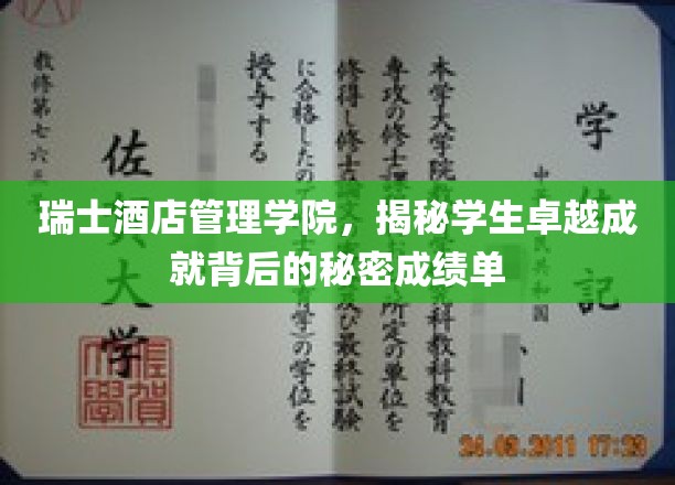 瑞士酒店精英养成记，揭秘学子卓越之路的秘密武器