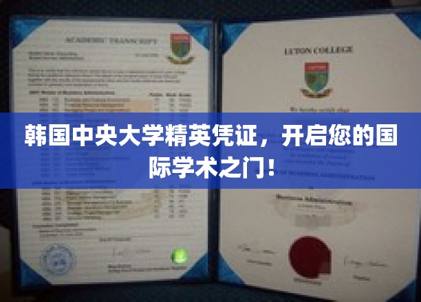 韩国中央大学精英凭证，开启您的国际学术之门！
