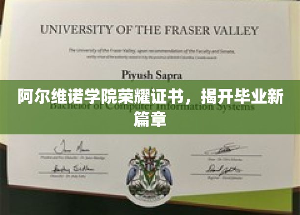 阿尔维诺学院荣耀证书，开启毕业新篇章