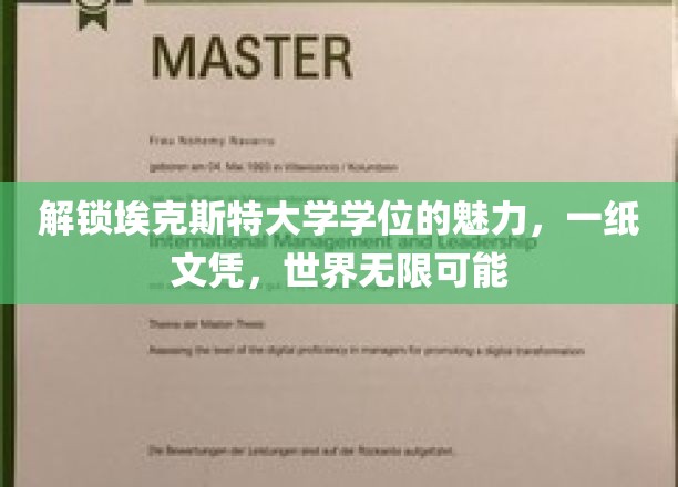 埃克斯特大学学位，开启全球视野的钥匙