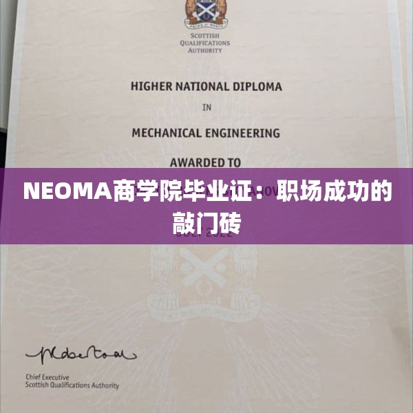 NEOMA商学院毕业证：职场成功的敲门砖