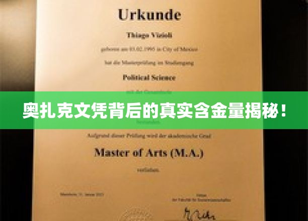 奥扎克文凭背后的真实含金量揭秘！