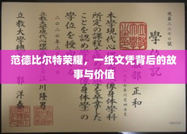 范德比尔特荣耀，揭秘一纸文凭的传奇历程与深远意义