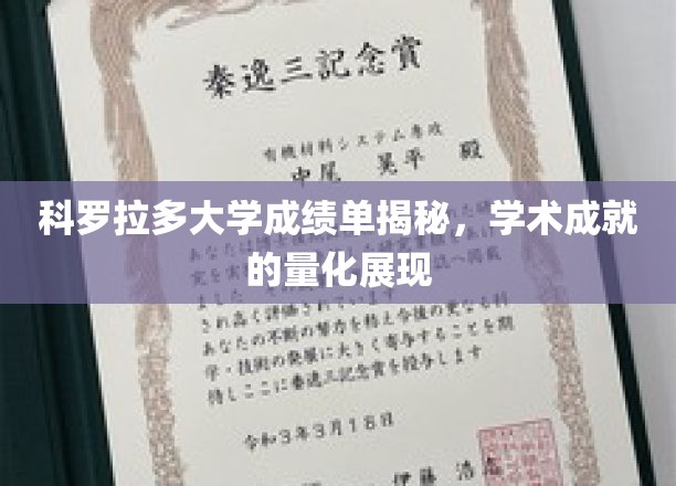 科罗拉多大学成绩单解码，一窥学术成就的数字画卷