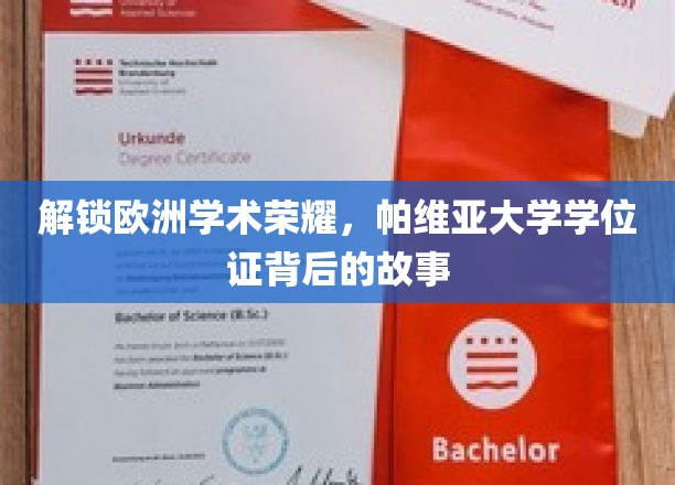 解锁欧洲学术荣耀，帕维亚大学学位证背后的故事