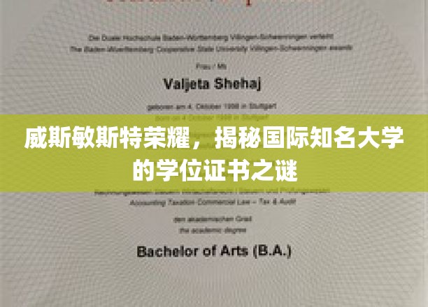威斯敏斯特荣耀，揭开国际知名大学的学位证书之谜