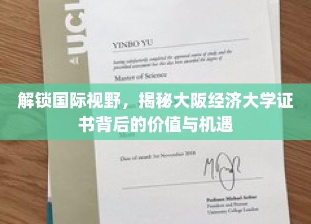 跨越国界，探索大阪经济大学证书的全球价值与无限可能