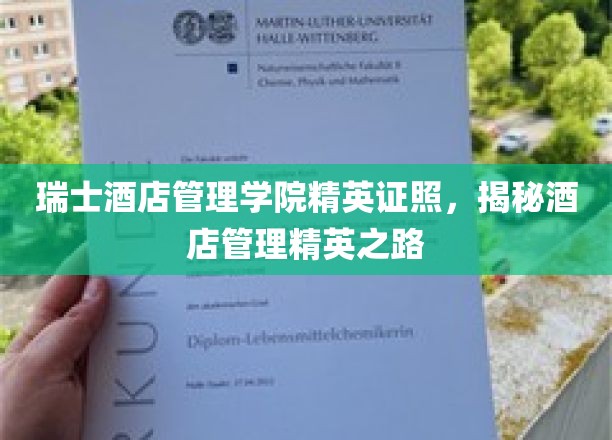 酒店管理精英摇篮，瑞士酒店管理学院精英证照解析