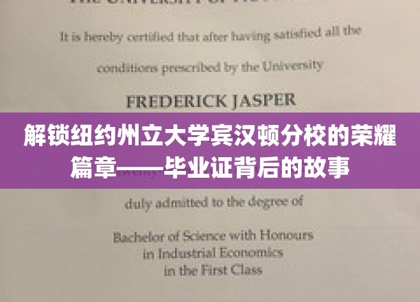 解锁纽约州立大学宾汉顿分校的荣耀篇章——毕业证背后的故事