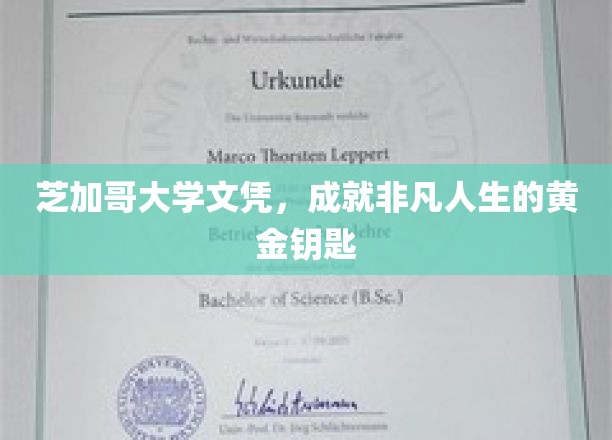 芝加哥大学文凭，成就非凡人生的黄金钥匙