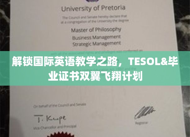 跨越语言界限，TESOL双证加速你的国际英语教学之旅