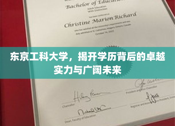 东京工科大学，探秘卓越教育实力，展望无限职业前程