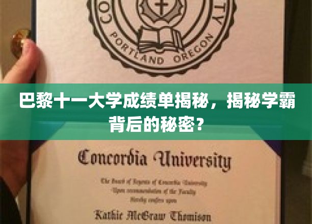 探索巴黎十一大学学霸成绩单背后的神秘力量