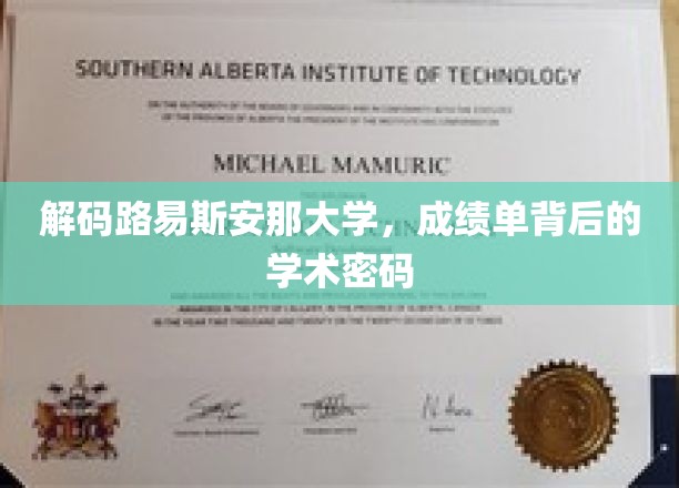 解码路易斯安那大学，成绩单背后的学术密码