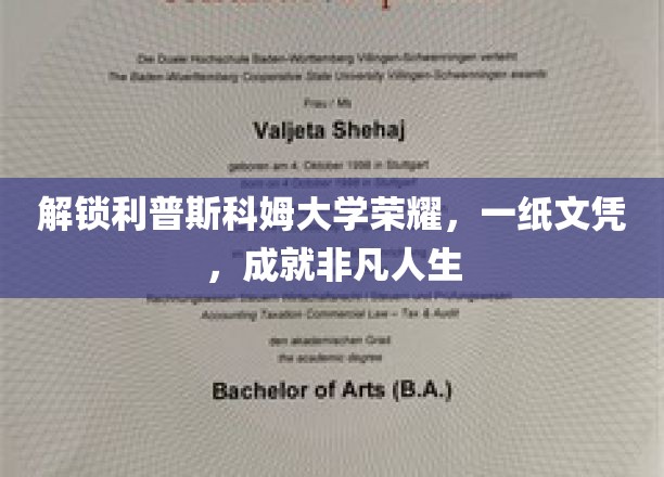 解锁利普斯科姆大学的荣耀，一纸文凭，铸就非凡人生