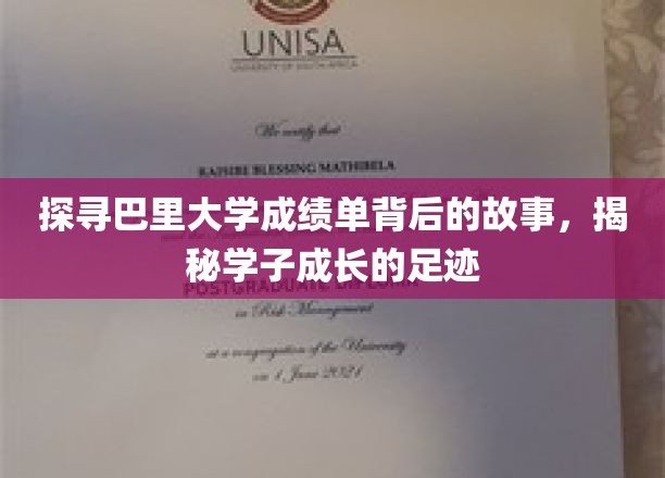 揭开巴里大学成绩单背后，学子成长轨迹的奥秘之旅