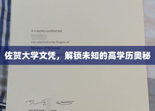 佐贺大学文凭，解锁高学历的无尽奥秘