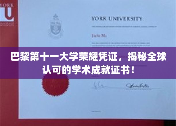 巴黎第十一大学荣耀凭证，揭秘全球认可的学术成就证书！