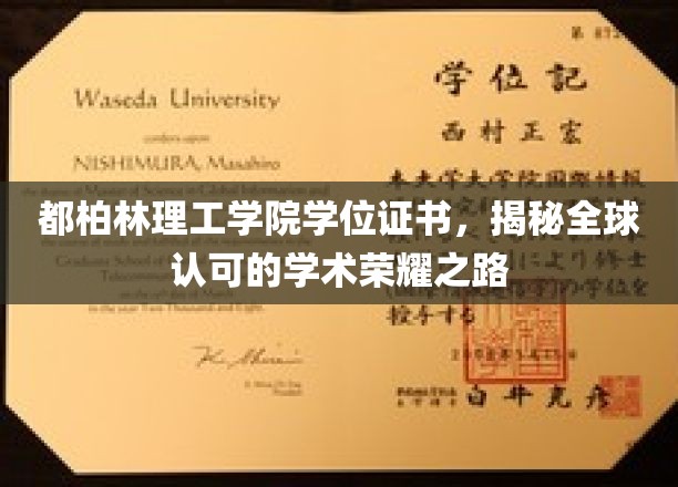 都柏林理工学院学位证书，展现全球认可的学术荣耀之路