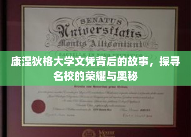 康涅狄格荣耀揭秘，探寻名校文凭背后的传奇故事