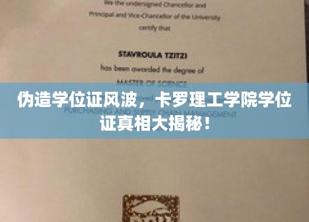 卡罗理工学院学位证疑云，揭秘伪造风波背后的真相