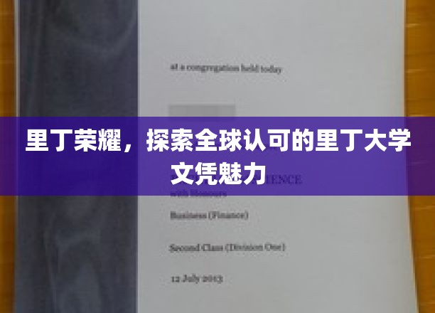解码里丁大学，全球认可下的文凭魅力之旅