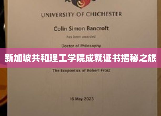 探索新加坡共和理工学院独家成就证书背后的秘密之旅