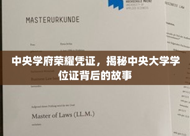 中央学府荣耀凭证，揭秘中央大学学位证背后的故事