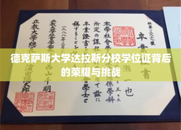 德克萨斯大学达拉斯分校学位证背后的荣耀与挑战