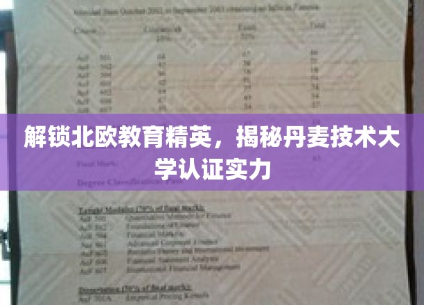 探寻丹麦技术大学认证之光，北欧教育精英培养的秘密武器