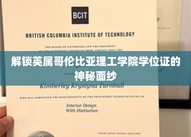 揭秘英属哥伦比亚理工学院学位证的非凡奥秘
