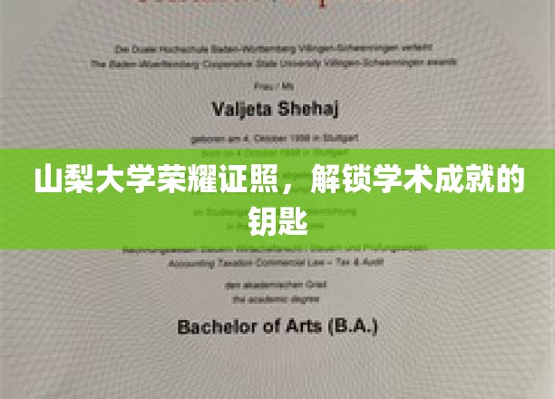 山梨大学荣耀证书，开启学术成就之门的钥匙