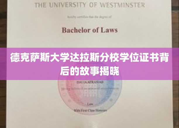 德克萨斯大学达拉斯分校学位证书背后的故事揭晓