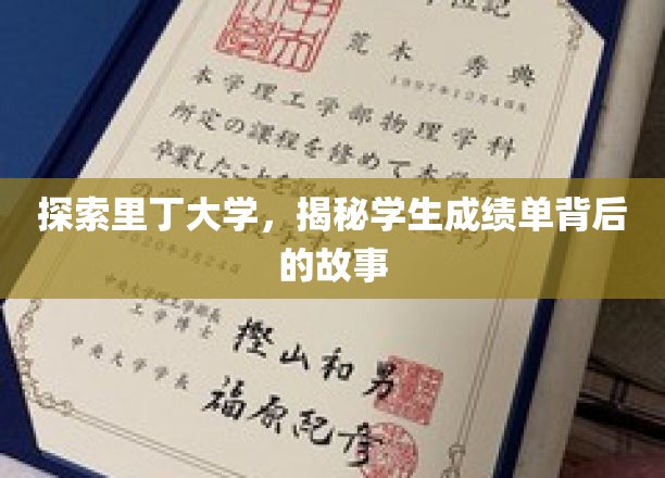 里丁学子秘籍，一窥成绩单背后的成长轨迹