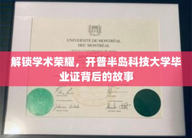 探索学术巅峰，揭秘开普半岛科技大学毕业证背后的传奇之旅
