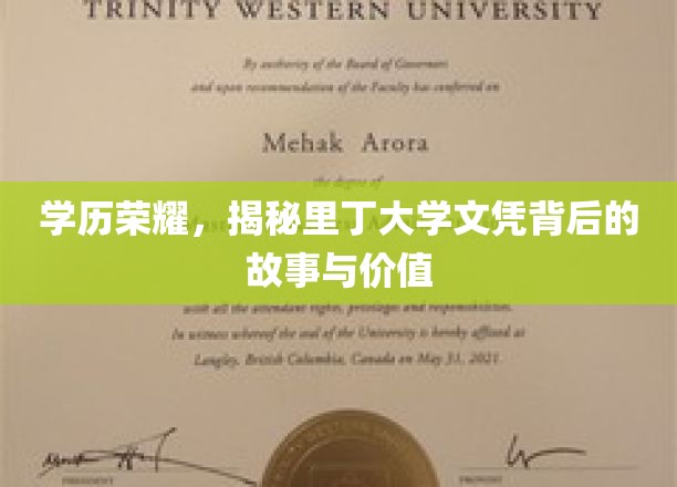 学历荣耀，揭秘里丁大学文凭背后的故事与价值