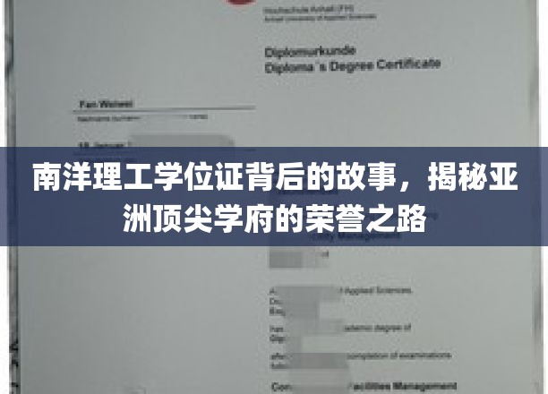 南洋理工学位证背后的故事，揭秘亚洲顶尖学府的荣誉之路