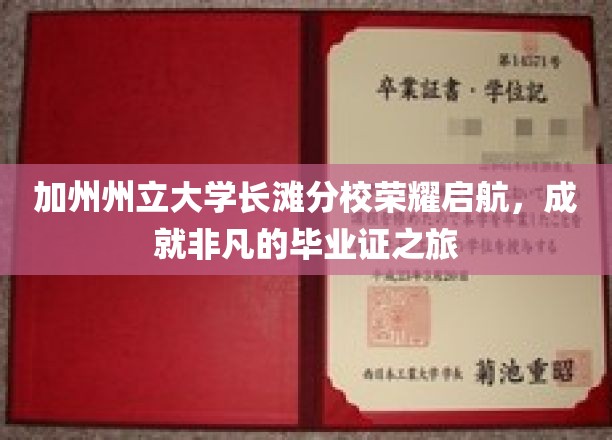 加州州立大学长滩分校启程，开启非凡毕业证荣耀之旅