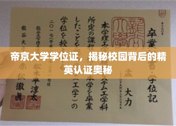 帝京大学学位证揭秘，校园精英认证的神秘面纱