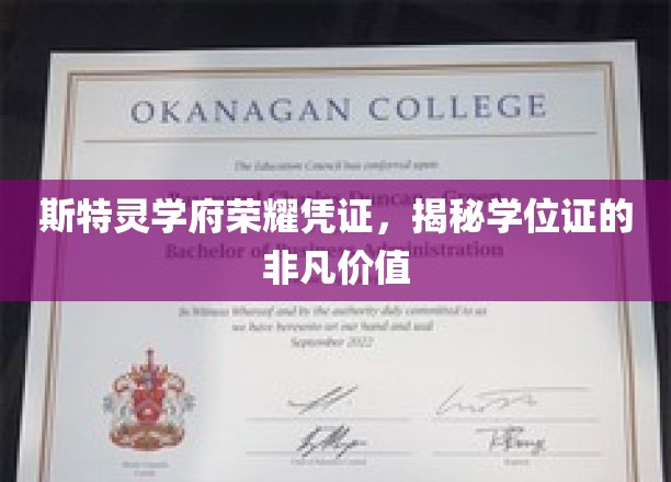 斯特灵学府荣耀凭证，揭秘学位证的非凡价值