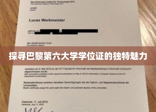 巴黎第六大学学位证的独特魅力探寻