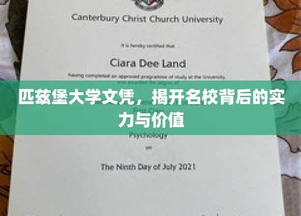 匹兹堡大学文凭，解码名校光环下的实力与价值