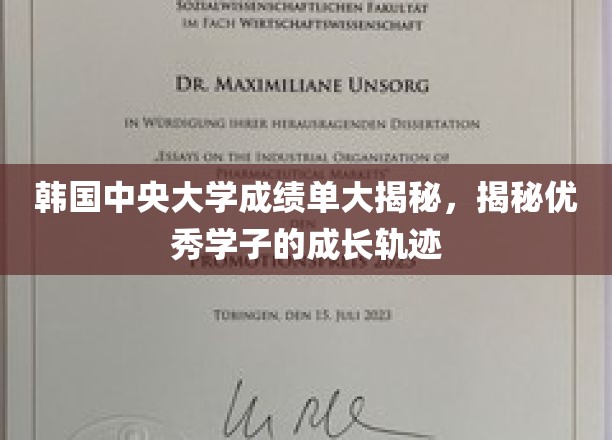 中央大学学霸档案大公开，揭秘优秀学子成长路径