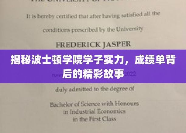 波士顿学院学子风采大揭秘，一纸成绩单背后的传奇历程
