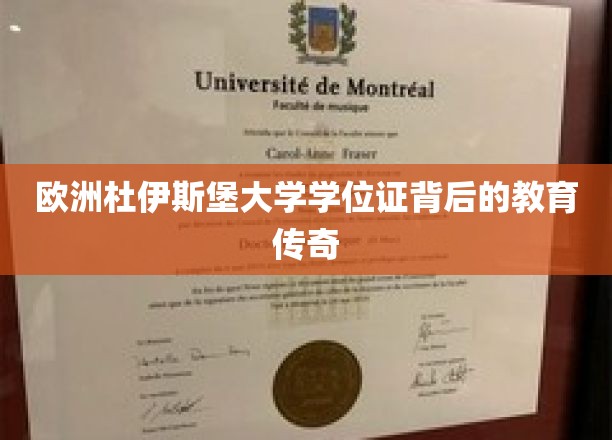 探寻杜伊斯堡大学学位证的神秘教育之旅